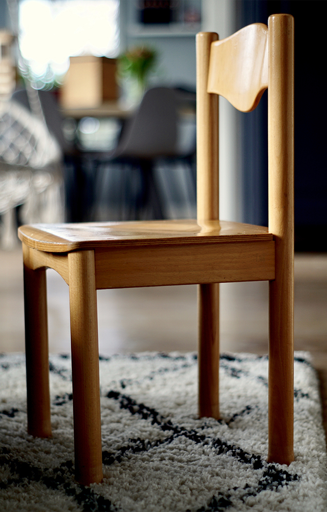 sedia hand made in legno naturale